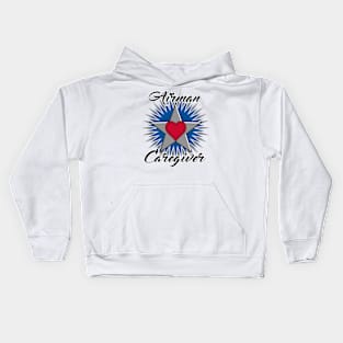 Airman Caregiver dark font Kids Hoodie